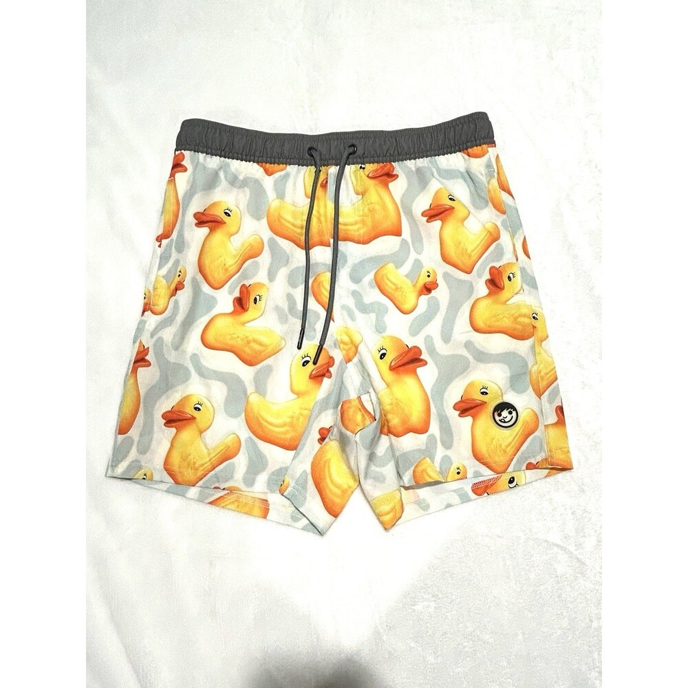 Neff Rubber Ducks Swim Trunks Board Shirts Size Large with Pocket New with Tags!